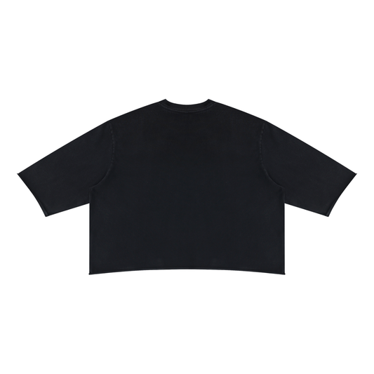 Unisex Mineral Wash Raw Hem Boxy T-Shirt