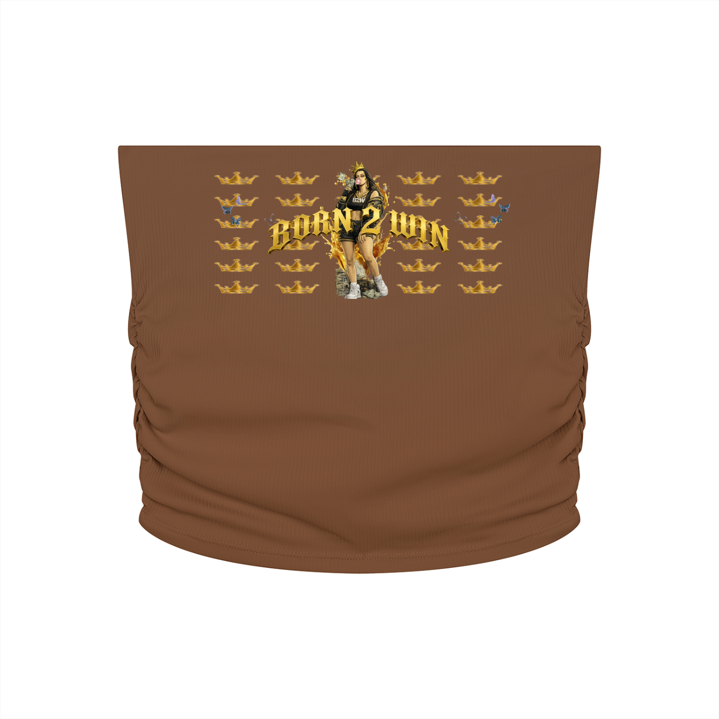 Women’s Ruched Cropped Yoga Tube Top