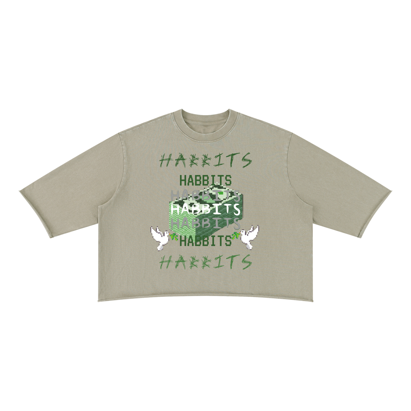 Unisex Mineral Wash Raw Hem Boxy T-Shirt