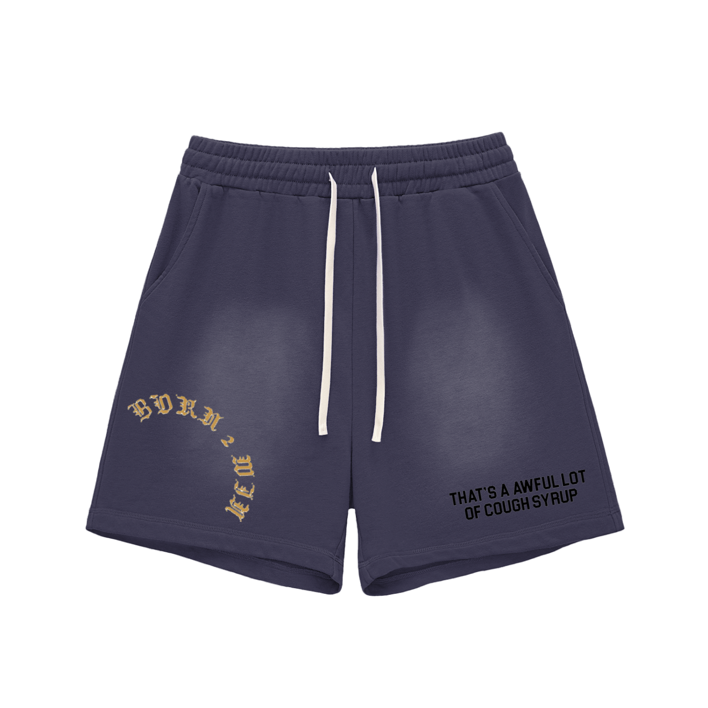Sun Fade Raw Edge Cotton Shorts