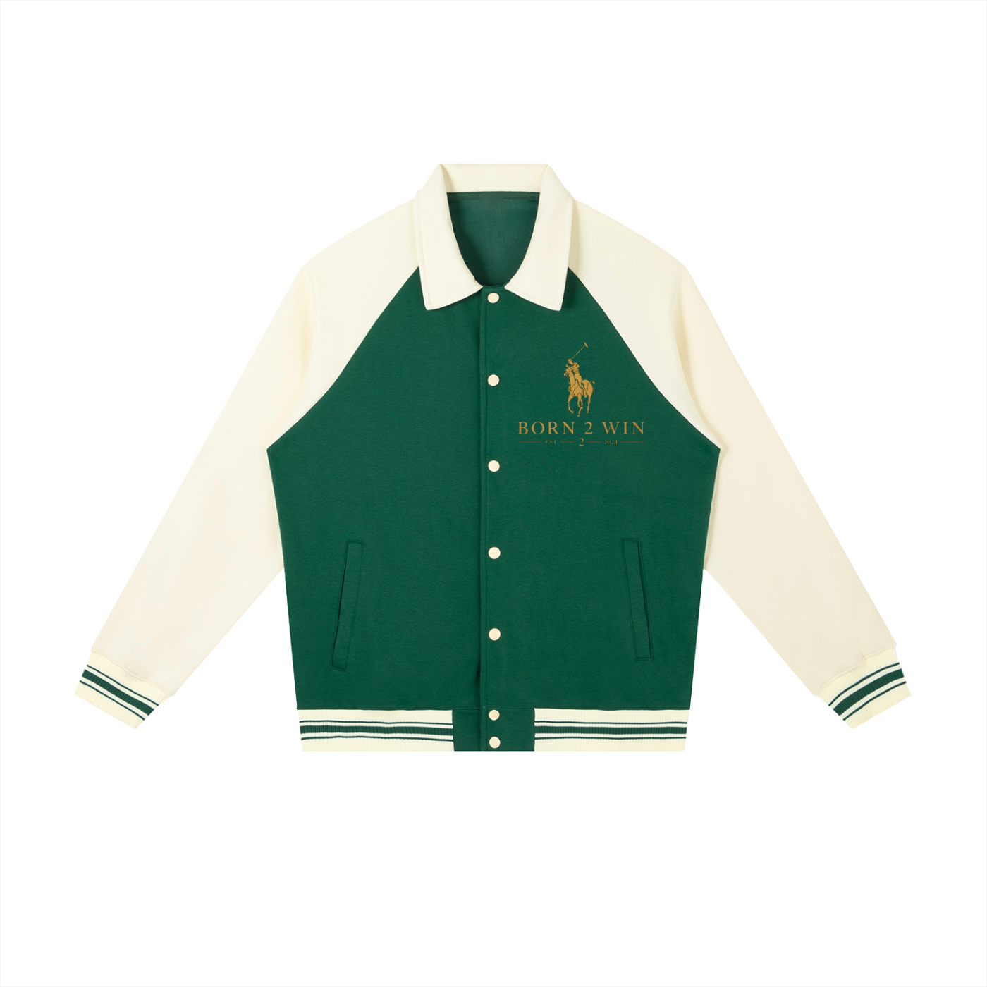 Born2Win Raglan Sleeve Baseball Jacket