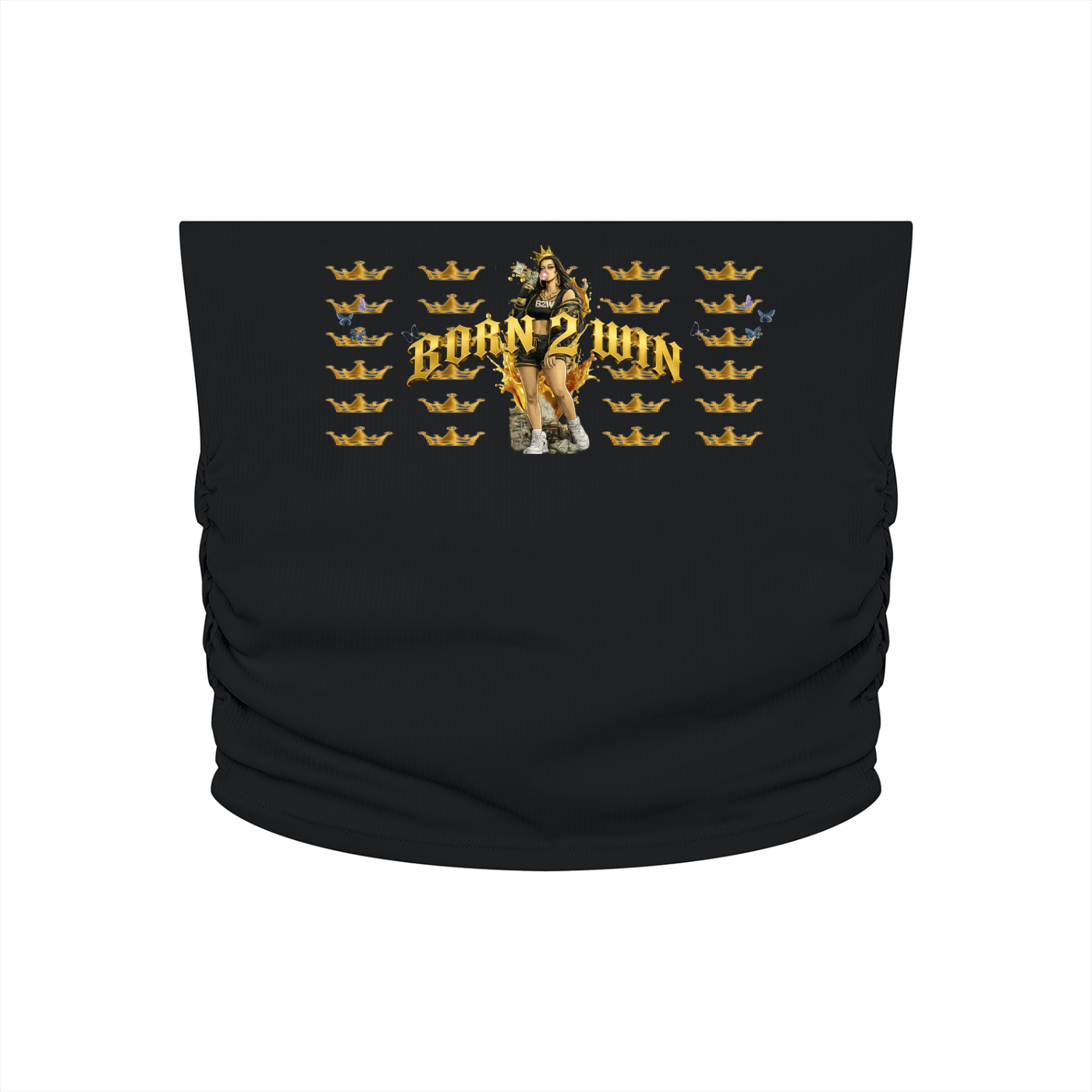 Women’s Ruched Cropped Yoga Tube Top