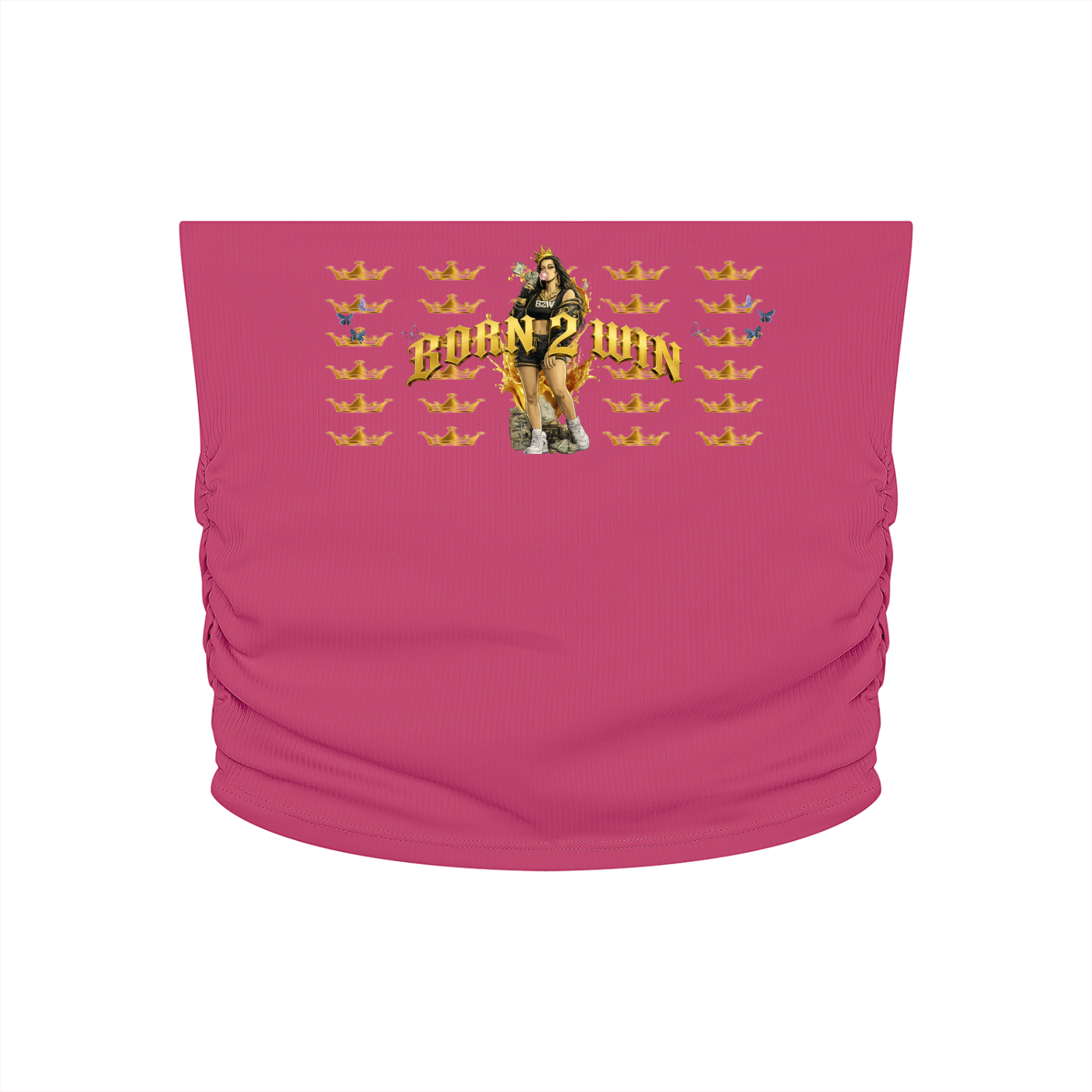 Women’s Ruched Cropped Yoga Tube Top