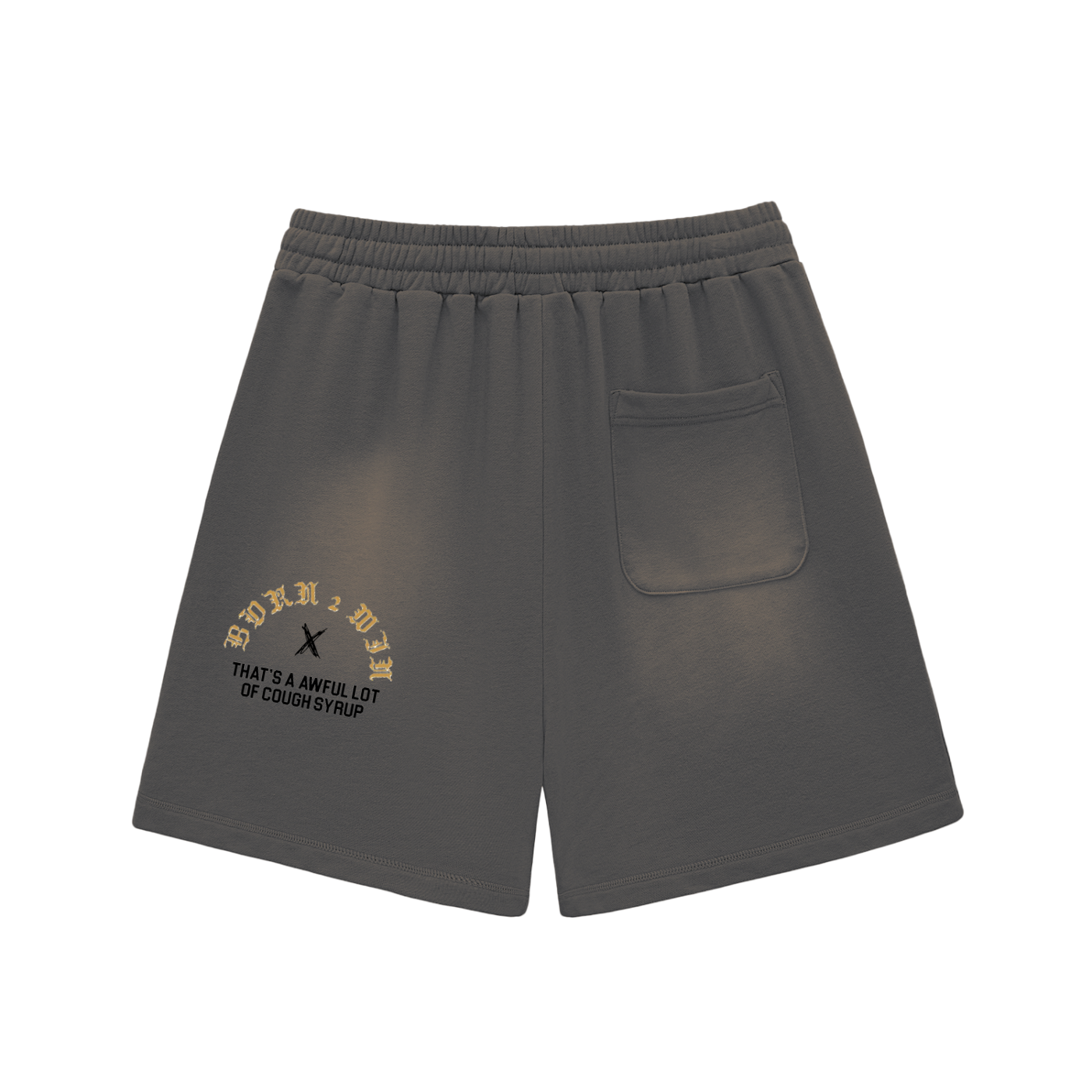 Sun Fade Raw Edge Cotton Shorts