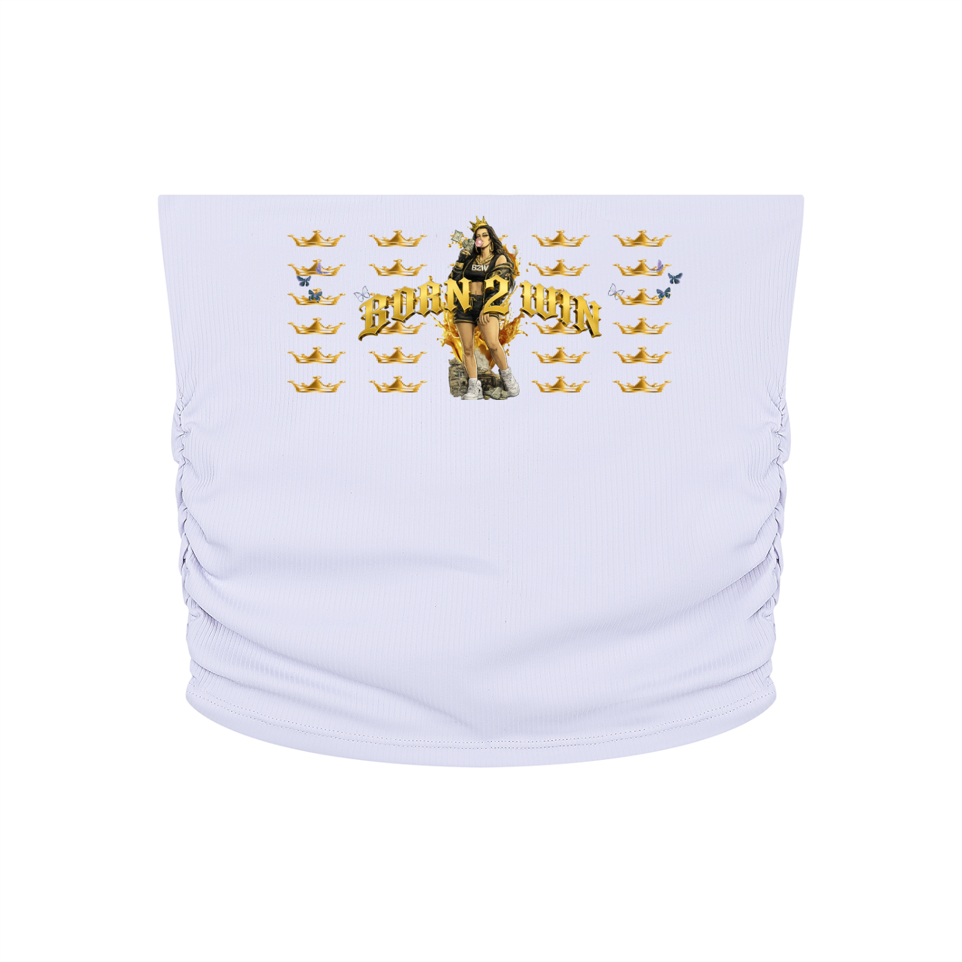 Women’s Ruched Cropped Yoga Tube Top