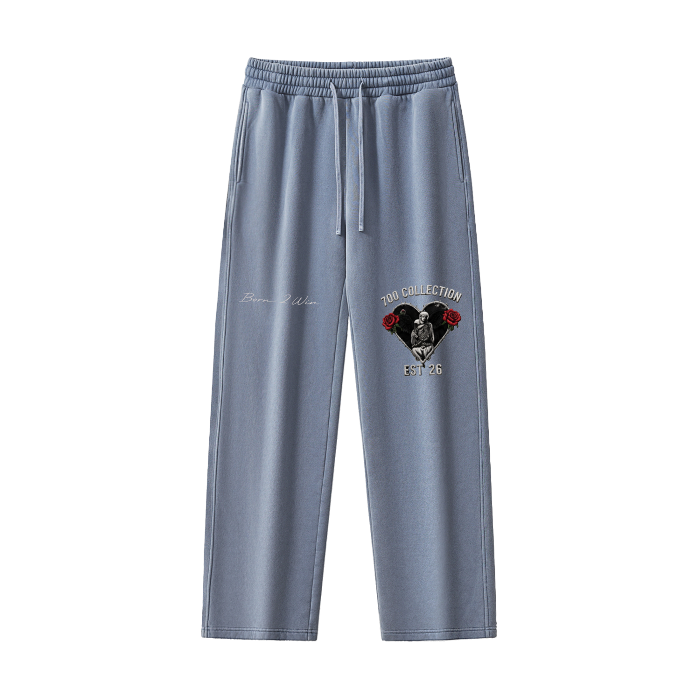 700 collection Frayed Enzyme Washed Fleece Sweatpants