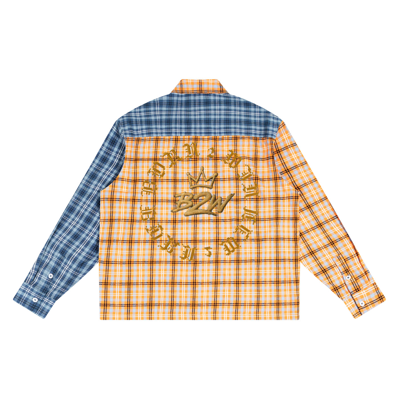 Unisex Oversized Plaid Color Block Shirt