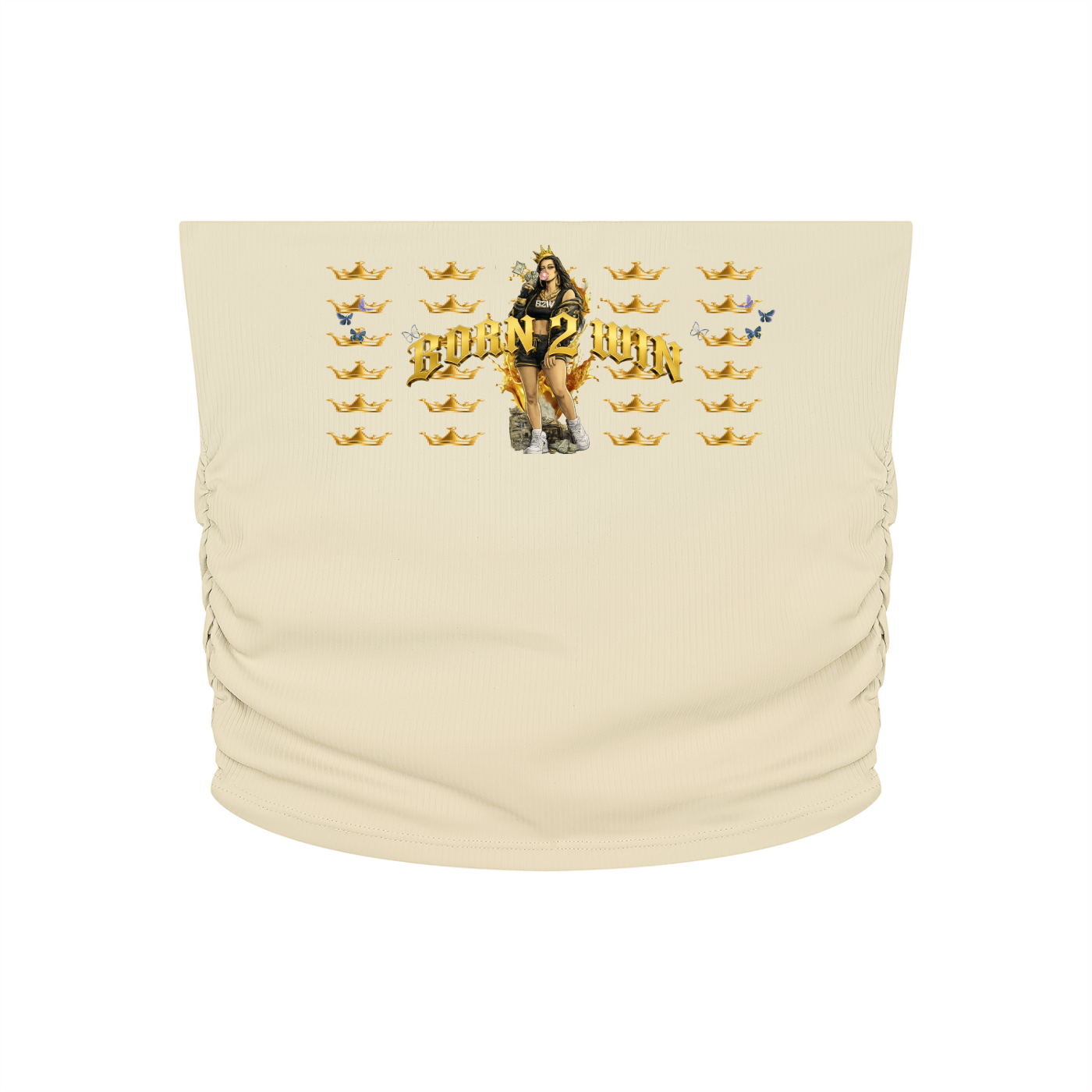 Women’s Ruched Cropped Yoga Tube Top